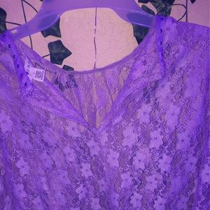 A purple long sleeve top
